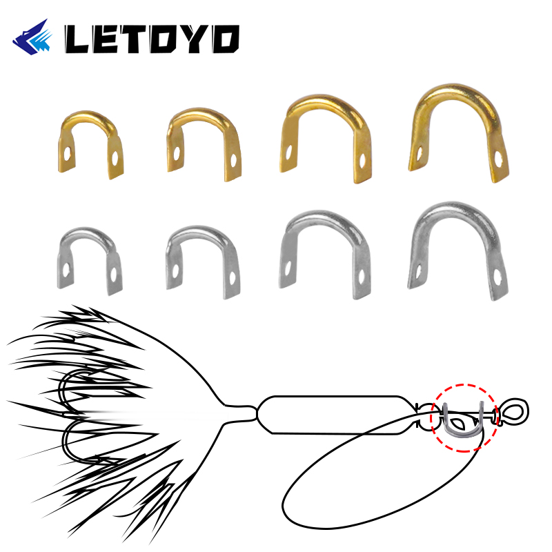 Fishing Lure Making Kit - LETOYO 100 adet katlanmış Clevises u-şekilli